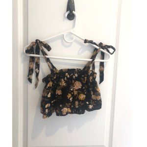American Eagle Floral Cop Top